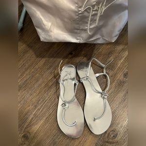 Giuseppe Zanotti Silver Leather sandals - size EU 40